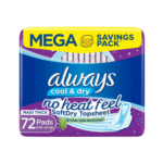 أولويز _ فوط صحية نسائية بالالوفيرا كبير (72) حبة