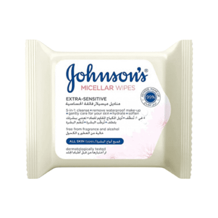 جونسون _ مناديل ميسيلار فائقة الحساسية لجميع انواع البشرة 25 منديل