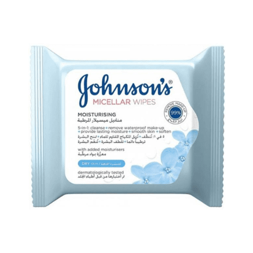 تعديل صور الموقع 500500 - 2023-12-23T152236.628 جونسون _ مناديل ازالة المكياج للبشرة الجافه عبوة 25 منديل - الصورة 1