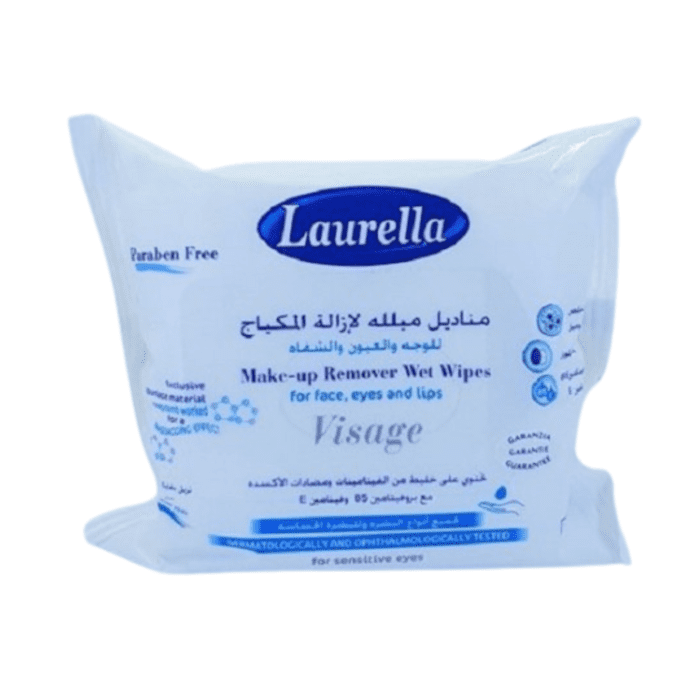 ⁦لوريلّا _ مناديل مبللة منظفة لإزالة المكياج 20 منديل⁩ - الصورة ⁦1⁩