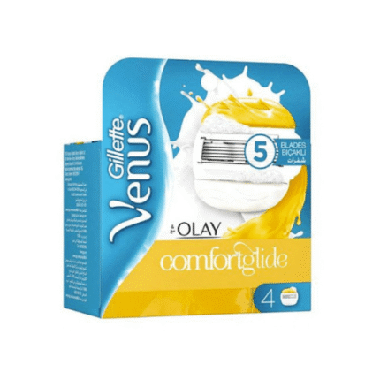 جيليت _ شفرة بديلة بمرطب اولاي لماكينة الحلاقة فينوس كمفورت جلايد للنساء 4حبة