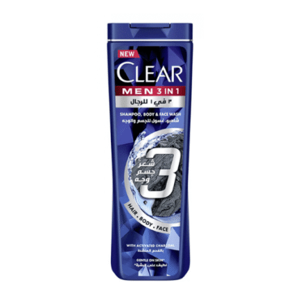 كلير _ شامبو وغسول للجسم والوجه بالفحم المنشط 3*1 للرجال 200مل