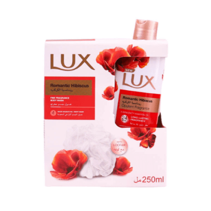 لوكس _ غسول جسم عطري رومانسية الكركدية 250 + ليفة هدية
