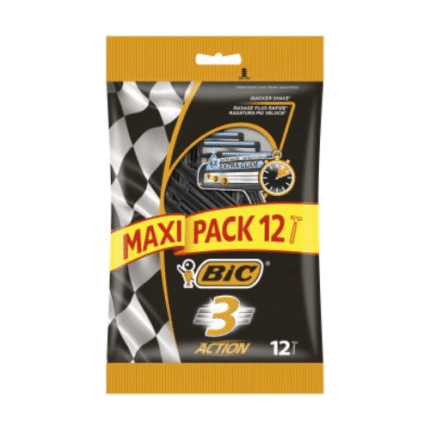 بيك _ أكشن 3 شفرة حلاقة رجالية 12حبة