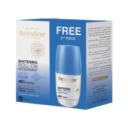 بيزلين _ رول اون مزيل الرائحة الطبيعي لتفتيح البشرة النبض الرياضي 1 +1 مجانا 50مل