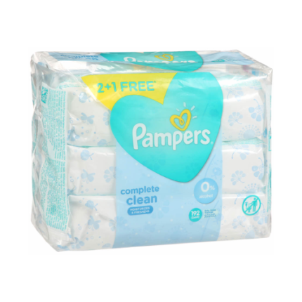 بامبرز _ مناديل المبللة عرض (2 + 1 مجاناً)  (192 منديل)